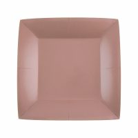 Assiette en fibre naturelle, paquet de 10 assiettes carrées. Biodégradables et Compostables