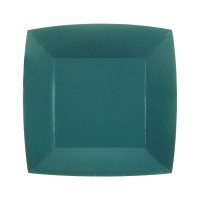 Assiette Rainbow 18x18 Bleu Canard