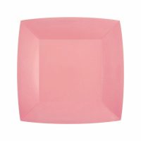 Assiette Rainbow 18x18 Rose