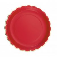 Assiettes Festonnées rouge