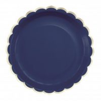 Assiettes Festonnées bleu