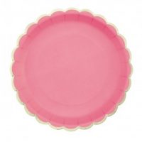 Assiettes Festonnées rose