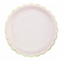 Assiettes Festonnées rose pastel