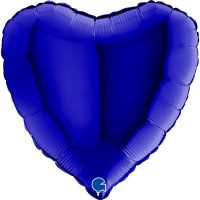 Ballon alu cœur 18" bleu capri