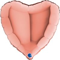 Ballon alu cœur 18" rose gold