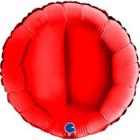Ballon alu rond 18" rouge