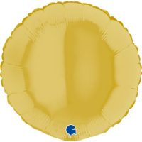 Ballon alu rond 18" jaune pastel