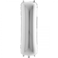 Ballon lettre "I" alu 102 cm argenté