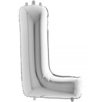 Ballon lettre "L" alu 102 cm argenté