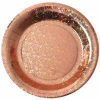 Assiette étincelante rose gold