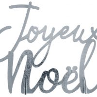 Lettre Joyeux Noël Argenté