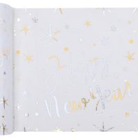 Chemin de table Happy New Year blanc