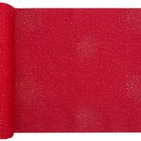 Chemin de table féérique rouge