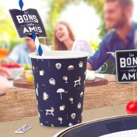6 GOBELETS "MOMENTS...AMIS"