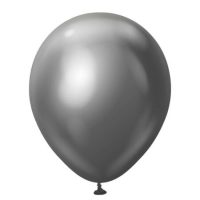 Ballon Chrome charbon x 10