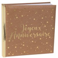 Livre d'or Anniversaire Or et Kraft