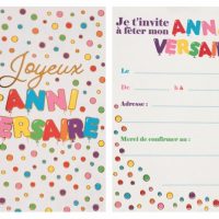 Invitations Anniversaire Ballons