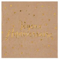 Serviette "Joyeux Anniversaire" kraft