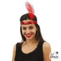 Bandeau charleston rouge