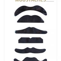 Moustaches noir x6
