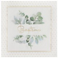 Serviette Baptême Végétal