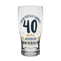 Verre à bière 40ans