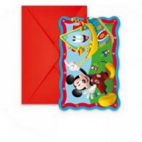 6 cartes d'invitations Mickey Mouse®