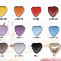 Dragée chocolat cœur bleu