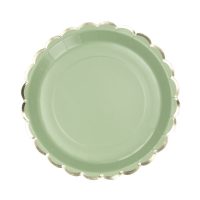 Assiettes Festonnées Sauge