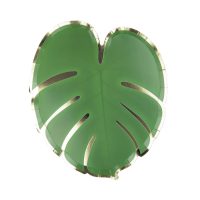 Assiette feuille tropicale