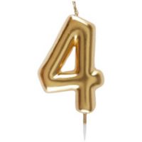 Bougie métallique Or "4"