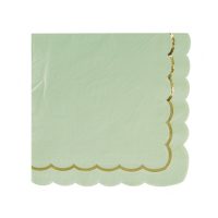 Serviettes Festonnées Sauge